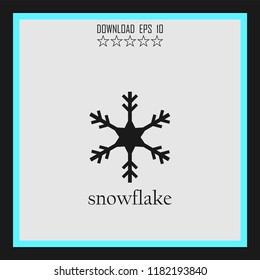 snowflake sketch vector icon