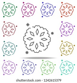 snowflake snow concept line icon. Elements of winter in multi color style icons. Simple icon for websites, web design, mobile app, info graphics