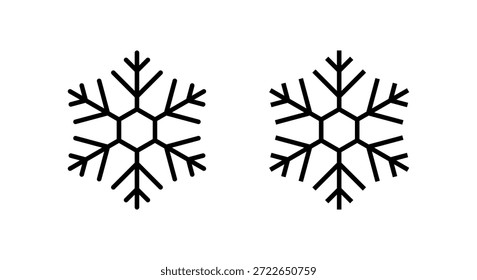 Snowflake, snow flakes icon. Winter season, ice weather symbol