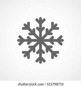 Snowflake Snow Flat Icon On White Background