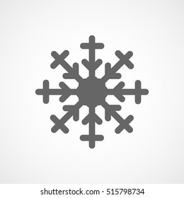 Snowflake Snow Flat Icon On White Background