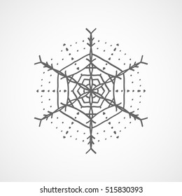Snowflake Snow Flat Icon On White Background