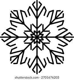 Floco de neve neve congelar inverno delinear ícone. Ícone de floco de neve. Mantenha-se congelado. Marcação em flocos de neve Manter abaixo de zero. Ar condicionado. Ícone de linha fina de flocos de neve definido. Snowflake Ilustração simples.