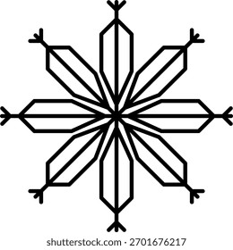 Snowflake snow freeze winter thin line outline icon. Snowflake icon. Keep frozen. Snowflake marking. Keep below zero. Air conditioner. Snowflakes thin line icon set. Snowflake Simple illustration.