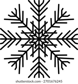 Floco de neve neve congelar inverno delinear ícone. Ícone de floco de neve. Mantenha-se congelado. Marcação em flocos de neve Manter abaixo de zero. Ar condicionado. Ícone de linha fina de flocos de neve definido. Snowflake Ilustração simples.