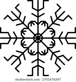 Floco de neve neve congelar inverno delinear ícone. Ícone de floco de neve. Mantenha-se congelado. Marcação em flocos de neve Manter abaixo de zero. Ar condicionado. Ícone de linha fina de flocos de neve definido. Snowflake Ilustração simples.
