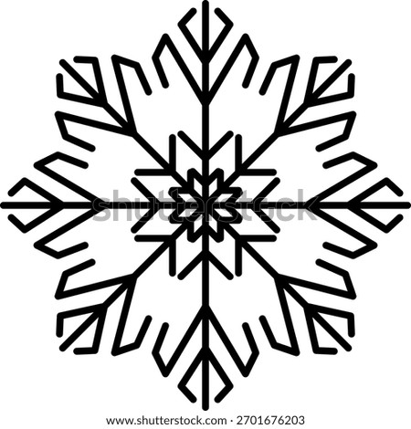 Snowflake snow freeze winter thin line outline icon. Snowflake icon. Keep frozen. Snowflake marking. Keep below zero. Air conditioner. Snowflakes thin line icon set. Snowflake Simple illustration.