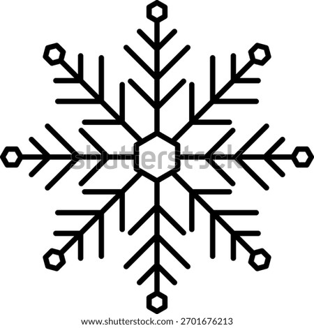 Snowflake snow freeze winter thin line outline icon. Snowflake icon. Keep frozen. Snowflake marking. Keep below zero. Air conditioner. Snowflakes thin line icon set. Snowflake Simple illustration.