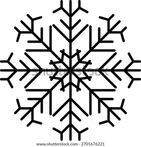Snowflake snow freeze winter thin line outline icon. Snowflake icon. Keep frozen. Snowflake marking. Keep below zero. Air conditioner. Snowflakes thin line icon set. Snowflake Simple illustration.