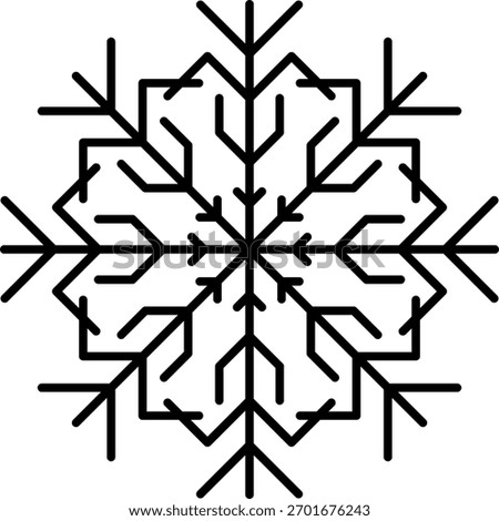 Snowflake snow freeze winter thin line outline icon. Snowflake icon. Keep frozen. Snowflake marking. Keep below zero. Air conditioner. Snowflakes thin line icon set. Snowflake Simple illustration.