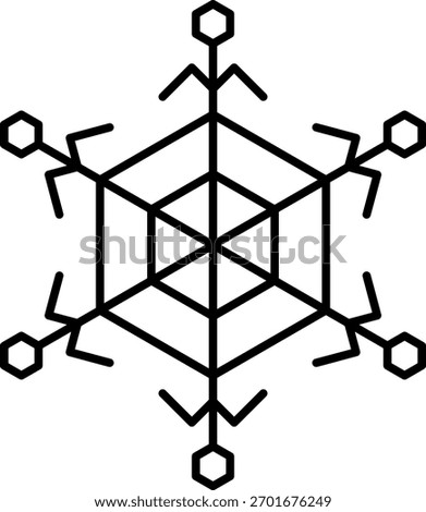 Snowflake snow freeze winter thin line outline icon. Snowflake icon. Keep frozen. Snowflake marking. Keep below zero. Air conditioner. Snowflakes thin line icon set. Snowflake Simple illustration.