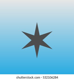 Snowflake. snow icon. Sign of the cold.
