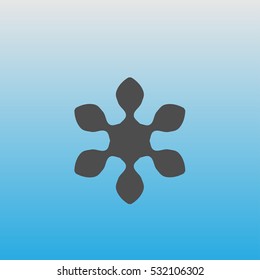 Snowflake. snow icon. Sign of the cold.