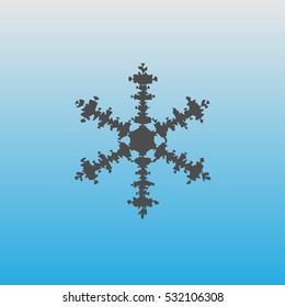 Snowflake. snow icon. Sign of the cold.