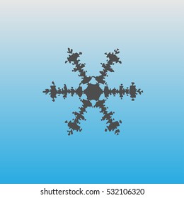 Snowflake. snow icon. Sign of the cold.