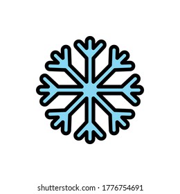 Snowflake, snow icon. Simple color with outline vector elements of forecast icons for ui and ux, website or mobile application