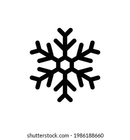 Copo de nieve, icono vector de nieve. Decoración navideña.
