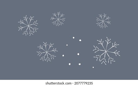 snowflake, snow.a set of snowflakes.isolated on a plain background.for your business.vector illustration.hand-drawn. eps 10