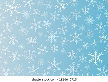 Snowflake Snowing Pattern ,winter Background, Light Blue