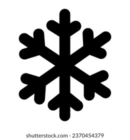 Snowflake solid icon, Winter season concept, frozen winter flake symbol on white background, Snowflake icon in glyph style for mobile concept and web design. Vector graphics