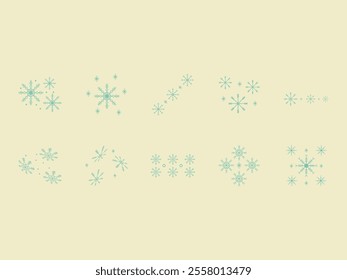 Snowflake Spark Design Element Set