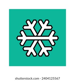 Ilustración del vector de iconos cuadrados de copo de nieve. Iconos de Navidad. Uso para Navidad, Decoración, Tarjeta de felicitación Etc.