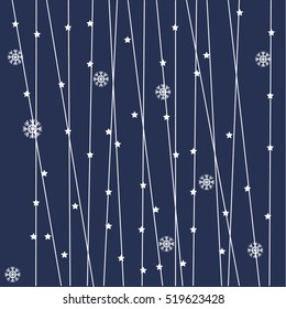 Snowflake and star background