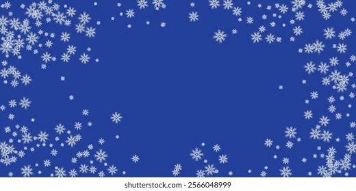 Snowflake star light aura isolated on blue background vector illustration Wintertime speck frozen granules. 