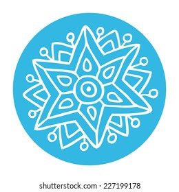 Snowflake sticker