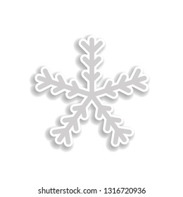 snowflake sticker icon. Elements of Chrismas in color icons. Simple icon for websites, web design, mobile app, info graphics