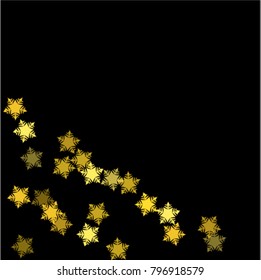 Snowflake storm consists of isolated elements, with black back. Stylish, consist of beautiful elements in snowflake storm. Can be used as print, wallpaper, cards, poster, logo, background