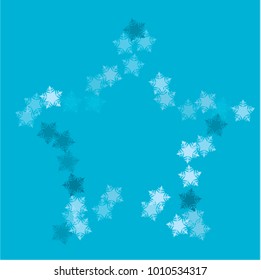 Snowflake storm which consists of isolated elements. Stylish, consist of beautiful elements in snowflake storm. Can be used as print, wallpaper, cards, poster, logo, background