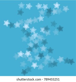 Snowflake storm which consists of isolated elements. Stylish, consist of beautiful  elements in snowflake storm. Can be used as print, wallpaper, cards, poster, logo, background