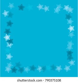 Snowflake storm which consists of isolated elements. Stylish, consist of beautiful  elements in snowflake storm. Can be used as print, wallpaper, cards, poster, logo, background