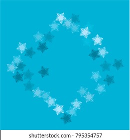 Snowflake storm which consists of isolated elements. Stylish, consist of beautiful elements in snowflake storm. Can be used as print, wallpaper, cards, poster, logo, background