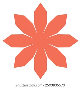 Snowflake style flower with spikes