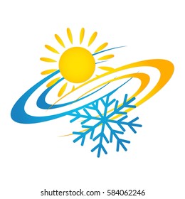 Vector de diseño de nevadas y hogares solares
