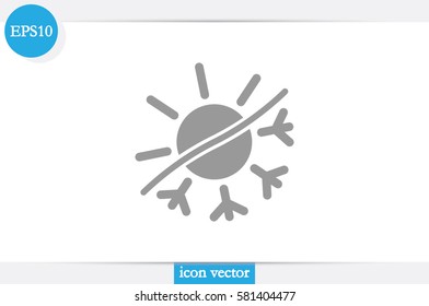 snowflake sun icon vector illustration.