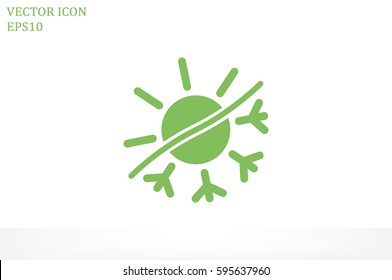 snowflake sun icon vector illustration.