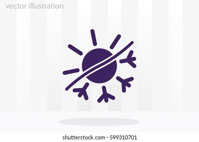 snowflake sun icon vector illustration