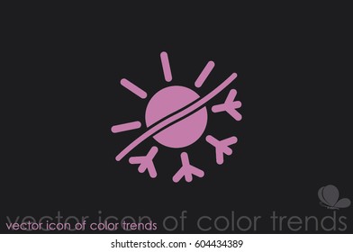 snowflake sun icon vector illustration