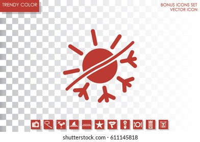 snowflake sun icon vector illustration