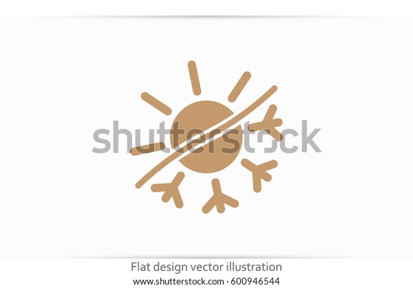 snowflake sun icon vector\
illustration