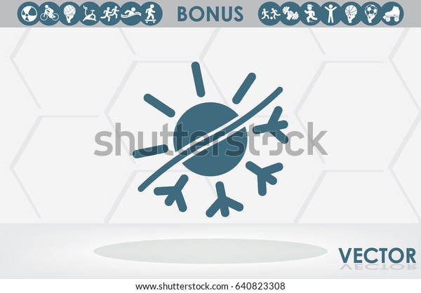 snowflake sun icon vector\
illustration