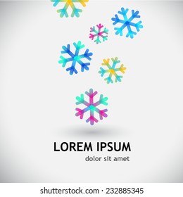 Snowflake symbol logo. Vector 