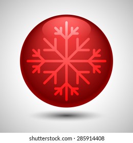 Snowflake symbol on the ball/button shape for Xmas decoration, advertising and as part of other creative designs.
Editable vector with several layers.
Eps 10