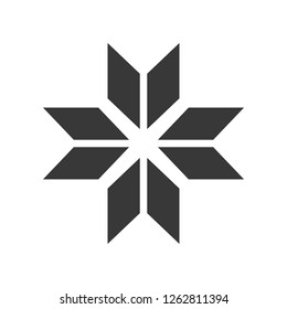 Snowflake symbol vector, Chirstmas related solid design icon