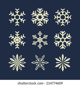 Snowflake Symbols Vector Set Eps8 Stock Vector (Royalty Free) 214774609 ...