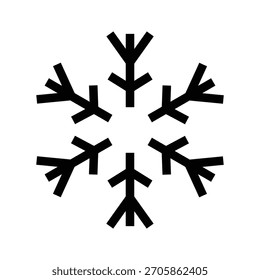 Snowflake template. Christmas vector icon. Vector illustration