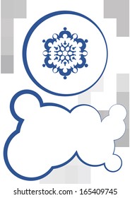 snowflake and textbox winter xmas design